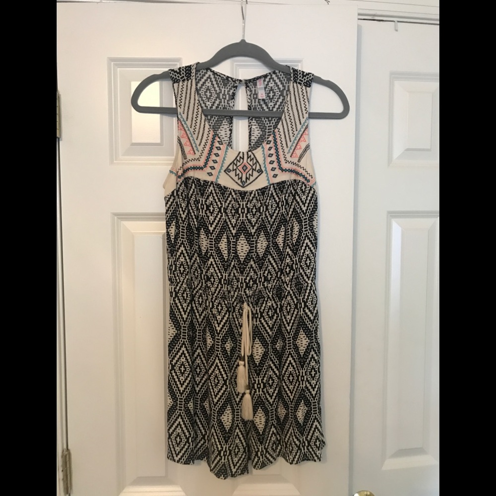 Boho patterned tassel Romper